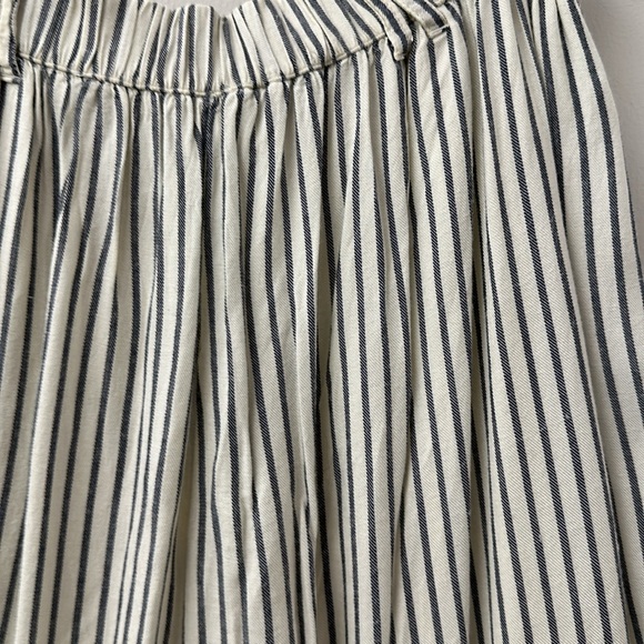 American Eagle Outfitters Black Striped High Waist Wide Leg Pants Women’s Medium - Picture 2 of 10